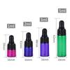 100-Pack 3 mL Empty Purple Glass Dropper Bottles with Pipettes view 2