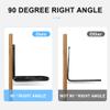 Vicuna R 18 Black L-Brackets, Stainless Steel Corner Braces for Wood, 72 Screws, 4 x 4 cm view 3