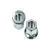 2-Pack Bicycle Axle Nuts M9x1 for Front Wheel, 15 mm Wrench Size, Steel, Silver view 1