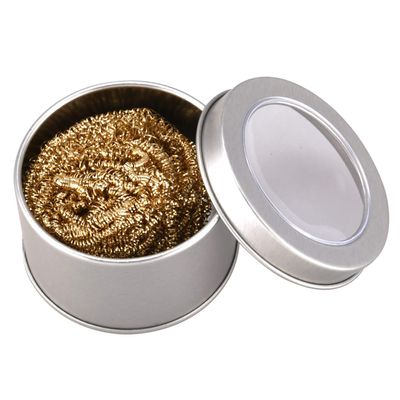 Hbaebdoo Soldering Iron Tip Cleaning Wire Scrubber with Metal Case