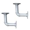 2-Pack Cast Iron Pipe Shelf Brackets, 25 mm Diameter, Rustic Industrial Shelf Supports with Screws, 4 Colors view 1