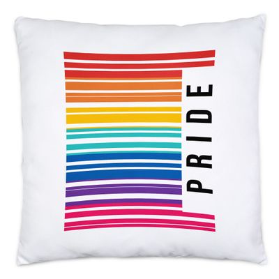 Hey!Print LGBT Pride Rainbow Barcode Pillow, 40 x 40 cm