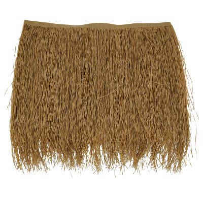Weather-Resistant PE Artificial Palm Thatch Panels, 8-Piece Set, Fire-Resistant Yellow