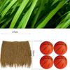 Weather-Resistant PE Artificial Palm Thatch Panels, 8-Piece Set, Fire-Resistant Yellow view 2