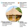 Weather-Resistant PE Artificial Palm Thatch Panels, 8-Piece Set, Fire-Resistant Yellow view 4