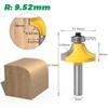 SYJY-SHOP 8 mm Shank Round-Over Router Bit with Bearing, R9.52 mm view 2