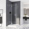 70 x 75 cm Corner-Entry Folding Shower Enclosure, 6 mm Nano-Coated Safety Glass view 1