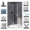 70 x 75 cm Corner-Entry Folding Shower Enclosure, 6 mm Nano-Coated Safety Glass view 4