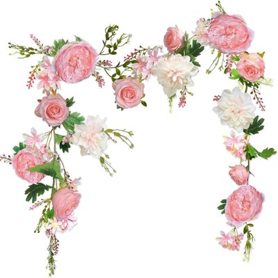 OrgMemory Peony Garland, 1.8 m, Pink