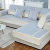 YWQJL L-Shaped Sofa Cover for Dogs, Non-Slip Ice Silk, Blue, 70 x 140 cm / 27 x 55 in view 1