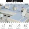 YWQJL L-Shaped Sofa Cover for Dogs, Non-Slip Ice Silk, Blue, 70 x 140 cm / 27 x 55 in view 2