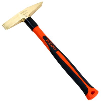 WEDO 300 g Brass Welding Hammer with Fiberglass Handle, 280 mm