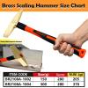 WEDO 300 g Brass Welding Hammer with Fiberglass Handle, 280 mm view 2