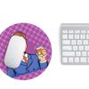 Questo Casa Round Printed Mouse Pad, Non-Slip Base, for Office and Home, 22 cm Diameter view 3