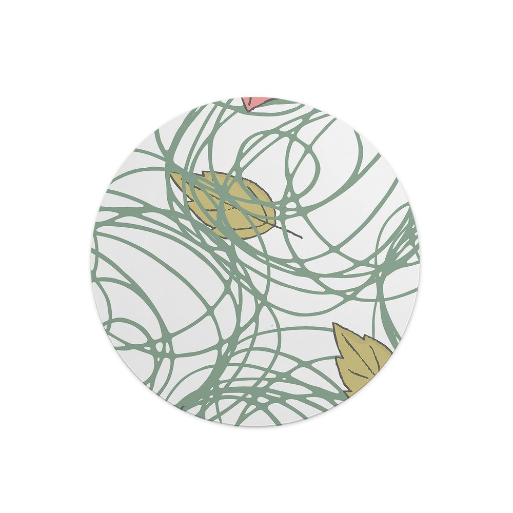Questo Casa Round Digital-Printed Mouse Pad, Non-Slip Base, 22 cm Diameter