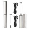 Electric Milk Frother, 2-Pack, USB Rechargeable Handheld Espresso Whisk with Protective Cover view 1