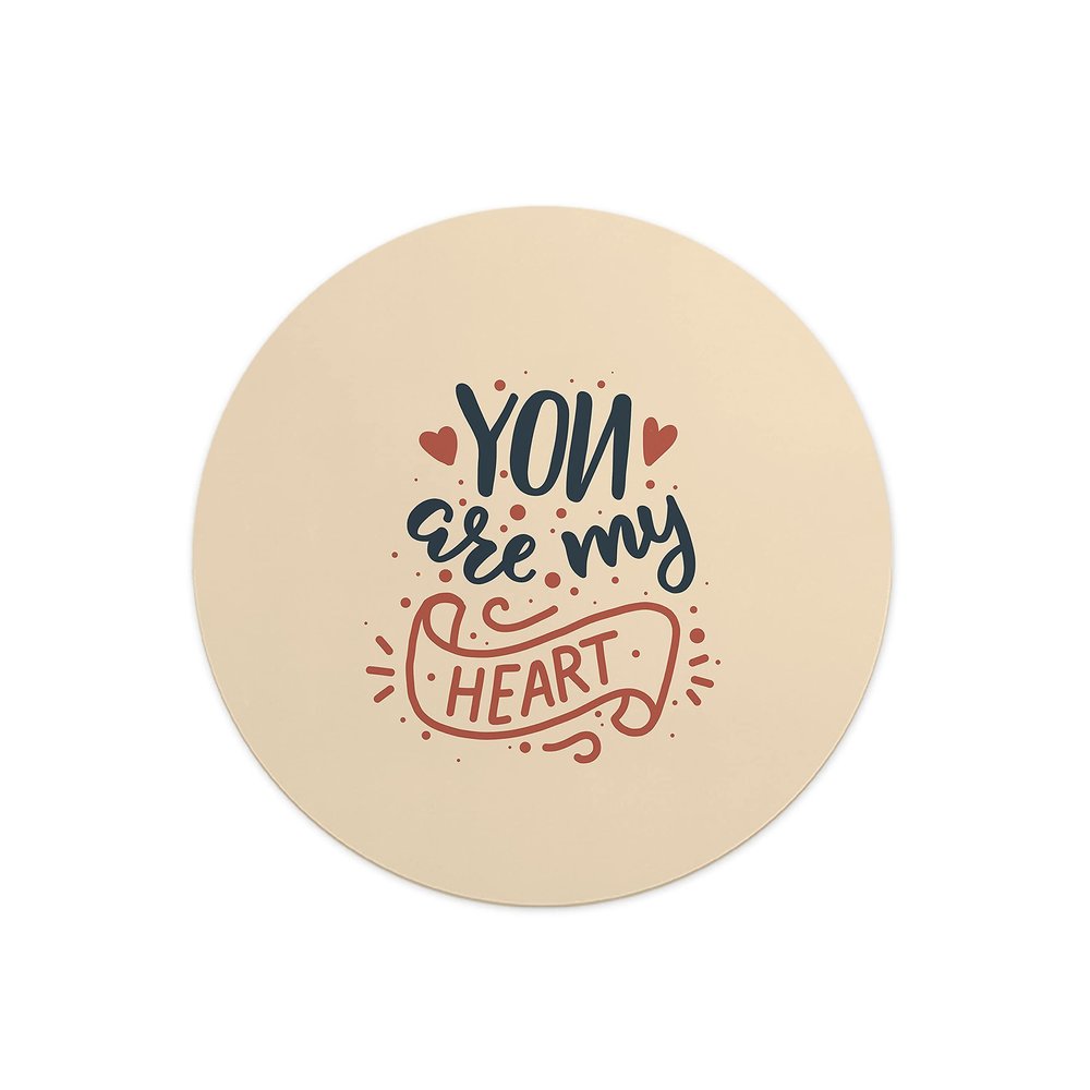 Questo Casa Round Printed Mouse Pad, Non-Slip Base, 22 cm Diameter