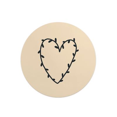 Questo Casa Round Digital-Print Mouse Pad, Non-Slip Base, 22 cm Diameter