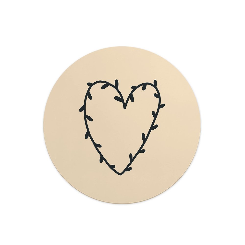 Questo Casa Round Digital-Print Mouse Pad, Non-Slip Base, 22 cm Diameter