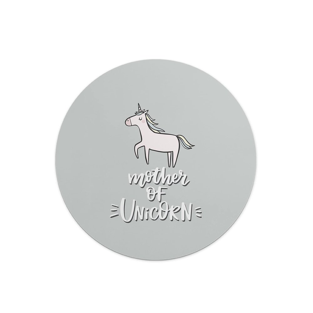 Questo Casa Round Printed Mouse Pad, Non-Slip Base, for Office and Home, 22 cm Diameter