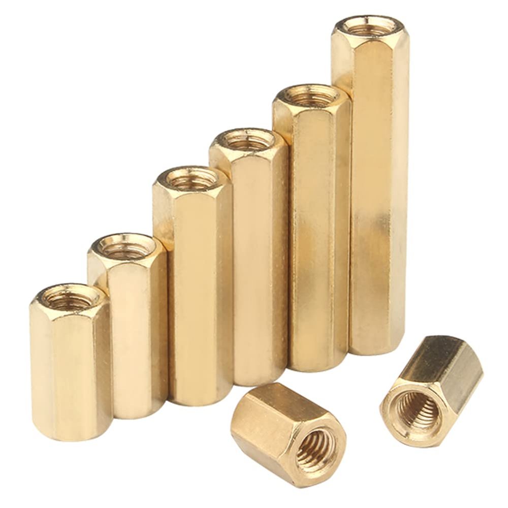50-Piece Brass Double Hex Standoffs, Motherboard Standoffs, M2 x 4 mm