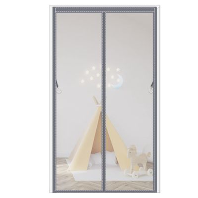 FANGJIE Magnetic Fly Screen Door Curtain, 145 x 265 cm (57 x 104 in), Gray