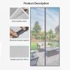 FANGJIE Magnetic Fly Screen Door Curtain, 145 x 265 cm (57 x 104 in), Gray view 4