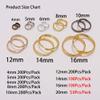 LINPM 50–200 Pieces/Lot 4, 6, 8, 10, 12 mm Open Double-Loop Gold-Tone Jump Rings for Jewelry Making view 4
