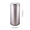 YUHUAWF Outdoor Stainless Steel Trash Can, 40 L view 2