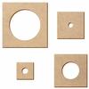 MDF Wood Square with Circular Cutout - Decorative Crafting, 3–50 cm view 3