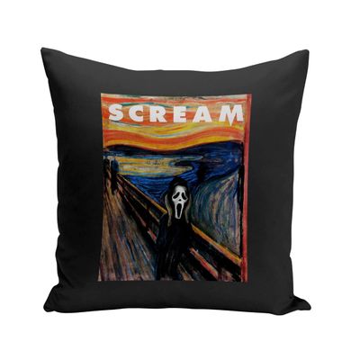 Fabulous Cushion with Cover 40 x 40 cm Scream Ghostface Munch Parody Film Art