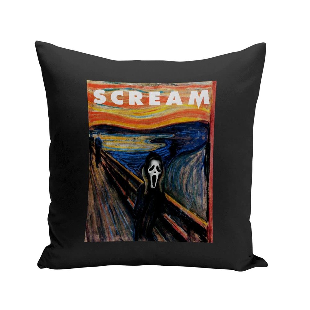 Fabulous Cushion with Cover 40 x 40 cm Scream Ghostface Munch Parody Film Art