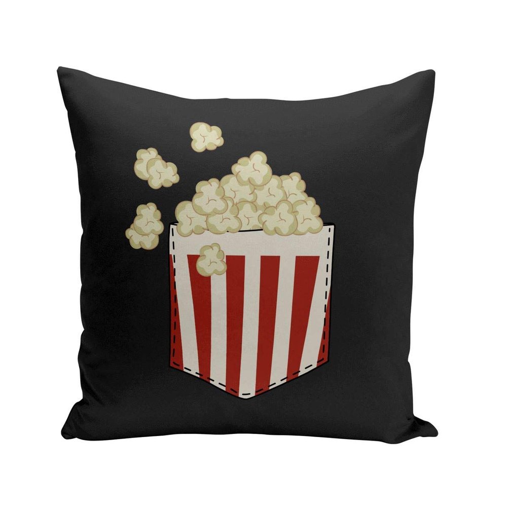 Fabulous Pillow with Cover 40 x 40 cm Surprise Bag Popcorn Street Food Movie Drawing