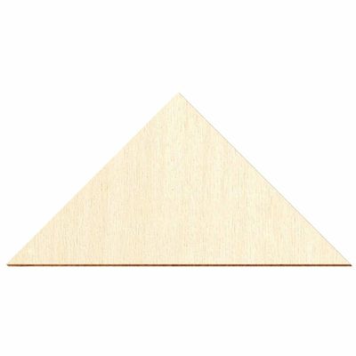 Right-Triangle Wood Cutouts for Crafts, 2–50 cm
