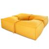 DESHOME Light Pouf Indoor Bean Bag Sofa, 200 x 200 cm, 4-Piece Set, Sunny Yellow view 1