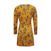 TYTUOO Women's Floral Print V-Neck Long-Sleeve Knee-Length Casual Dress, Sexy Lace (Yellow, M) view 3