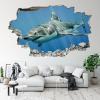 Kuletkear 3D Shark B Wall Decal, Wall Hole Sticker, Self-Adhesive, 83 x 55 cm view 1