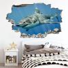 Kuletkear 3D Shark B Wall Decal, Wall Hole Sticker, Self-Adhesive, 83 x 55 cm view 3