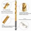 Saipor 16-Piece Titanium-Coated HSS Twist Drill Bit Set, 1.5–6.5 mm view 2