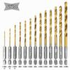 Saipor 16-Piece Titanium-Coated HSS Twist Drill Bit Set, 1.5–6.5 mm view 4