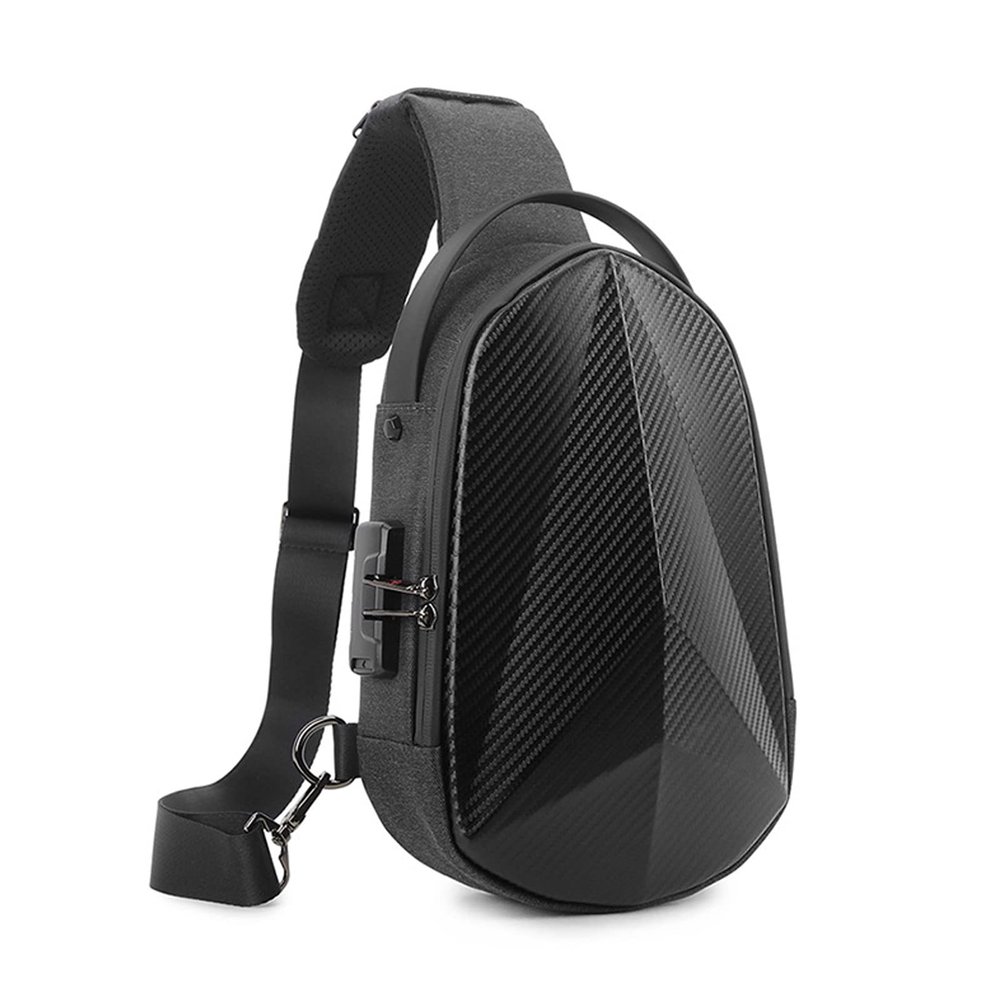 FANDARE Anti-Theft Sling Chest Bag with USB Port, Waterproof, Black
