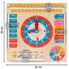Wooden Educational Clock and Calendar for Children – English Learning Board, Ages 3+ view 2