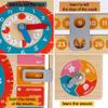 Wooden Educational Clock and Calendar for Children – English Learning Board, Ages 3+ view 3