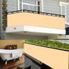 NKADNB Balcony Privacy Screen, 90 x 700 cm, Beige view 2
