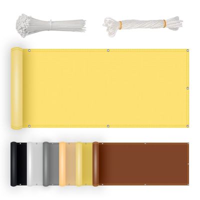 Opaque Balcony Privacy Screen 100 x 1,800 cm, Yellow