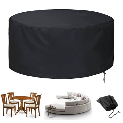 ZHANGY Waterproof Garden Furniture Cover 310 x 89 cm, Round Furniture Set Cover