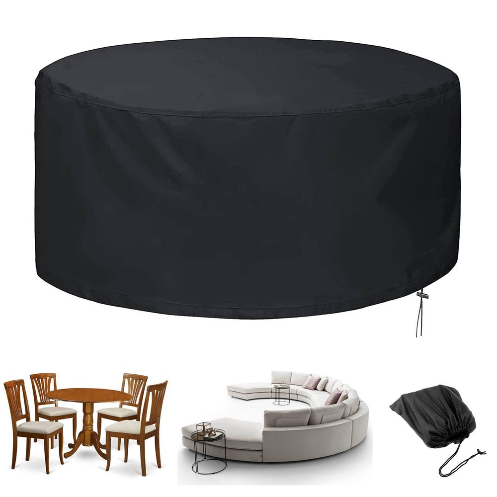 ZHANGY Waterproof Garden Furniture Cover 310 x 89 cm, Round Furniture Set Cover