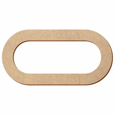 MDF Wood Oval with Oval Cutout – DIY Décor, 6–50 cm