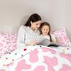 Pink Cow Print Kids' Comforter Set view 3