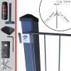 6/5/6 mm Double Wire Panel Fence Complete Set, Anthracite RAL 7016, 1,430 mm x 20 m view 2